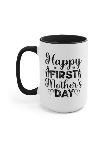 "Happy First Mother's Day" #1 - Two-Tone Coffee Mug 15oz