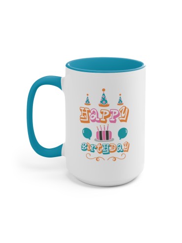 "Happy Birthday" #3 - Two-Tone Coffee Mug 15oz