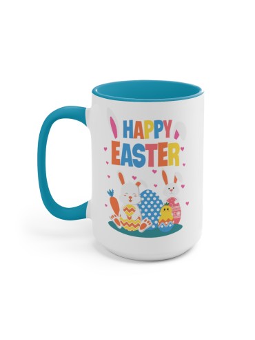 "Happy Easter" #2 - Two-Tone Coffee Mug 15oz