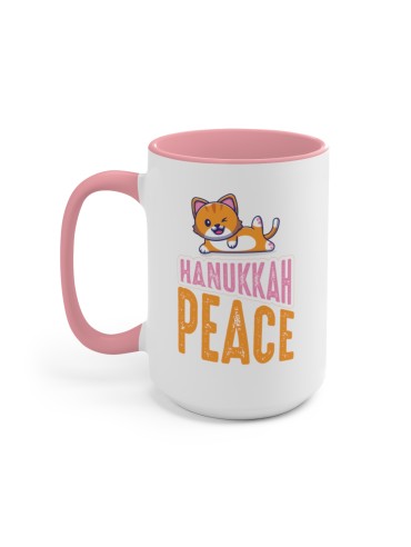 "Hanukkah Peace" #1 - Two-Tone Coffee Mug 15oz