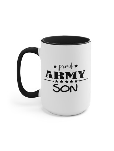 "Proud Army Son" #1 - Two-Tone Coffee Mug 15oz