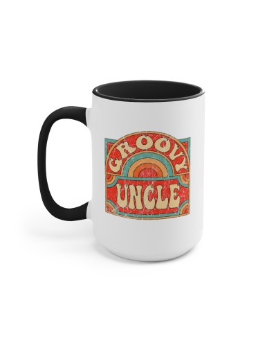 "Groovy Uncle" - Two-Tone Coffee Mug 15oz