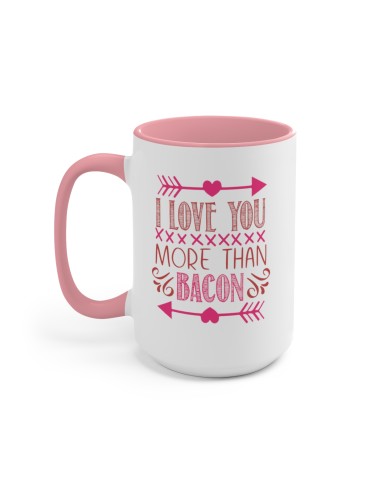 "I Love You More Than Bacon" #1 - Two-Tone Coffee Mug 15oz