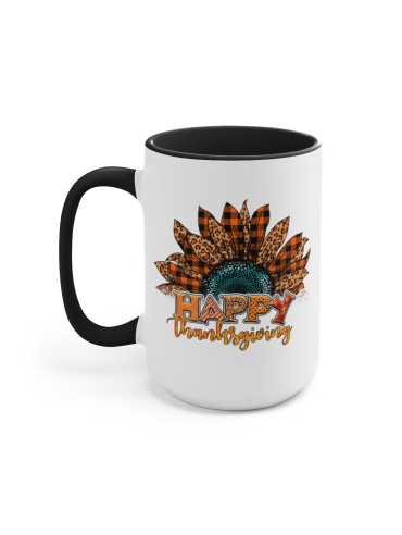 "Happy Thanksgiving" #4 - Two-Tone Coffee Mug 15oz