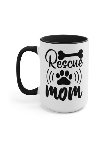 "Rescue Mom" #1 - Two-Tone Coffee Mug 15oz