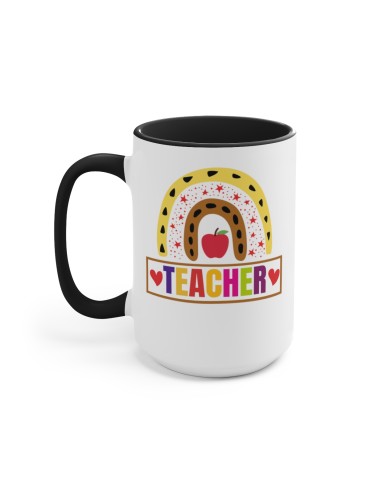 "Teacher" #1 - Two-Tone Coffee Mug 15oz