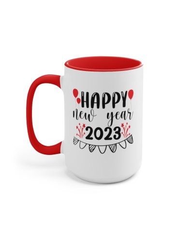 "Happy New Year 2023" #10 - Two-Tone Coffee Mug 15oz