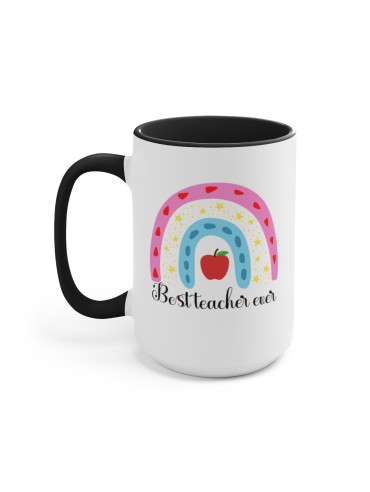 "Best Teacher Ever" #1 - Two-Tone Coffee Mug 15oz