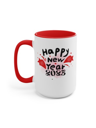 "Happy New Year" #2 - Two-Tone Coffee Mug 15oz