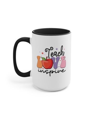 "Teach Love Inspire" - Two-Tone Coffee Mug 15oz