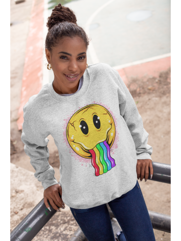 "Rainbow Smiley" #1 - Unisex Heavy Blend™ Crewneck Sweatshirt